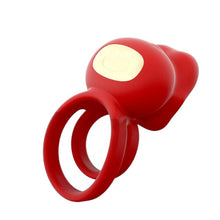Inel pentru penis INTOYOU Bittey Cock Ring, în formă de gură, 10 moduri de vibrație, 10 tipuri de mușcături, culoare roșu