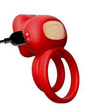 Inel pentru penis INTOYOU Bittey Cock Ring, în formă de gură, 10 moduri de vibrație, 10 tipuri de mușcături, culoare roșu