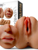 Masturbator manual triplu INTOYOU Jess, simulare vaginală, anală și orală realistă, din TPE, rezistent la apă, culoare naturală