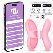 Vibrator pentru deget INTOYOU Laia Heated, control prin aplicație, sincronizare cu muzica, funcție de încălzire, rezistent la apă, roz