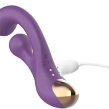 Vibrator rabbit INTOYOU Rolyx 360° Rotating, design curbat, 10 funcții de vibrație, stimulator clitoris cu 10 funcții de rotație, mov