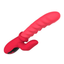 Vibrator dublu INTOYOU Tingly, cu stimulator în formă de deget, control prin aplicație, 9 funcții de mișcare ritmică, din silicon, roșu