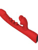 Vibrator dublu INTOYOU Trixy, cu aplicație, design cu stimulator în formă de gură și 3 bile cu funcție de tapping, 9 funcții de mușcături, roșu