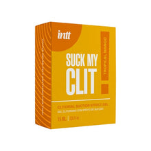 Gel intim INTT Suck my Clit, acțiune triplă de vibrație, pulsație și efect de încălzire progresivă, aromă de mango, 15 ml