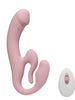 Vibrator INTY TOYS GLOW, pentru stimulare clitoridiană, vaginală și anală, control prin telecomandă, 10 funcții de vibrație, roz