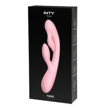 Vibrator cu stimulator INTY TOYS TWIRL, pentru stimularea clitorisului și punctului G, 10 funcții de vibrație, roz