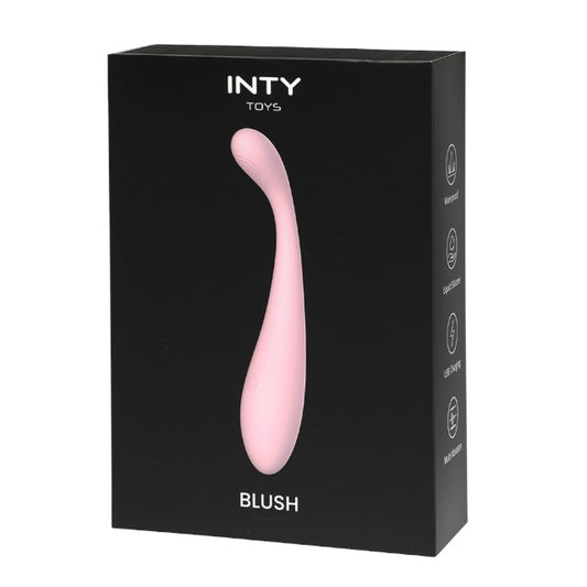 Vibrator INTY TOYS BLUSH, pentru stimularea punctului G, 10 funcții de vibrații ultra-puternice, rezistent la apă IPX7, 18 cm, roz