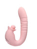 Vibrator rabbit INTY TOYS CHARM, cu funcții de umflare, penetrare automată și rotație, 10 funcții de vibrații ultra-puternice, roz