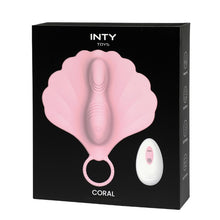 Vibrator cupluri INTY TOYS CORAL, stimulator clitoris și masturbator, control prin telecomandă, 10 funcții de vibrații ultra-puternice, roz
