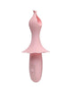 Stimulator clitoris INTY TOYS TULIP, din silicon lichid, cu 10 funcții de vibrații ultra-puternice, rezistent la apă IPX5, 15.9 cm, roz