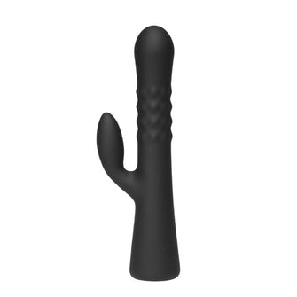 Vibrator rabbit INTY TOYS WAVE, cu funcție de umflare, 10 funcții de vibrații ultra-puternice, rezistent la apă IPX7, 23.5 cm, negru