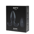 Vibrator anal INTY Toys – Blade, silicon, 7 functii vibratie, cu telecomanda wireless, negru