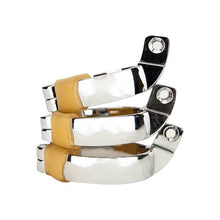 Cușcă pentru penis IMPOUND Corkscrew Male Chastity, pentru castitate bărbați, cu 3 inele pentru penis, din metal, culoare argintiu, diamentru 4.5 cm