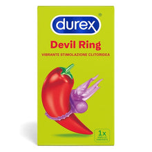 Inel vibrator pentru penis DUREX Intense Little Devil Ring, din silicon, pentru îmbunătățirea performanțelor sexuale, culoare roz