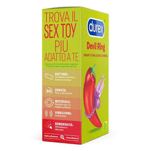 Inel vibrator pentru penis DUREX Intense Little Devil Ring, din silicon, pentru îmbunătățirea performanțelor sexuale, culoare roz