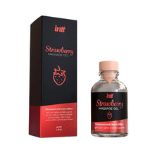 Gel INTT STRAWBERRY, efect 4 in 1 - masaj erotic, sex oral, excitare si cresterea libidoului, lubrifiant, cu efect de incalzire, 30 ml