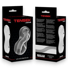 Masturbator JAMYJOB Extreme Tensek 3, cu proeminențe si texturi variate, din TPE moale, transparent