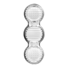 Masturbator manual JAMYJOB Tensek Lux 2, cu texturi diverse pentru stimulare intensă, din TPE Ultraskyn, transparent