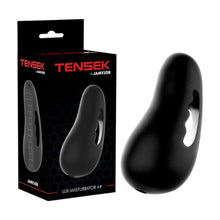 Masturbator manual JAMYJOB Tensek Lux 4, cu mâner ergonomic, texturat pentru stimulare intensă, din TPE Ultraskyn, negru