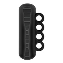 Masturbator manual JAMYJOB Tensek Lux 5, cu mâner tip rozetă, texturat pentru stimulare intensă, din TPE Ultraskyn, negru