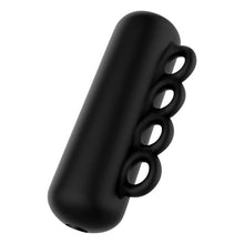 Masturbator manual JAMYJOB Tensek Lux 5, cu mâner tip rozetă, texturat pentru stimulare intensă, din TPE Ultraskyn, negru