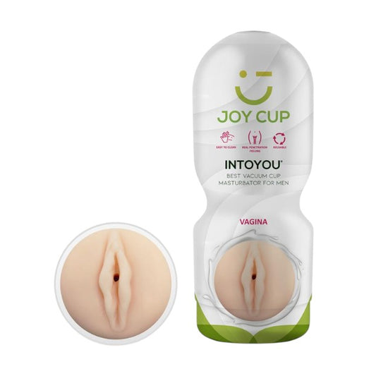 Masturbator manual JOY CUP Vagina Thrilling, simulare vaginală realistă, material moale, culoarea pielii