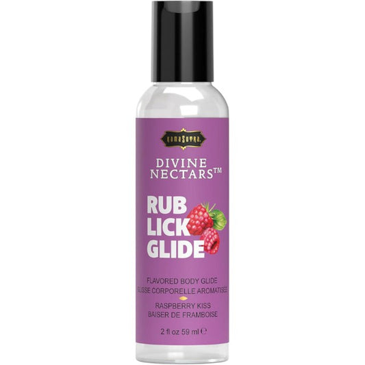 Lubrifiant cu aromă KAMASUTRA Divine Nectars Raspberry Kiss, pe bază de apă, cu aromă de zmeură, 60 ml