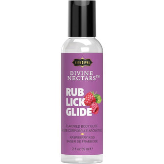 Lubrifiant cu aromă KAMASUTRA Divine Nectars Raspberry Kiss, pe bază de apă, cu aromă de zmeură, 60 ml