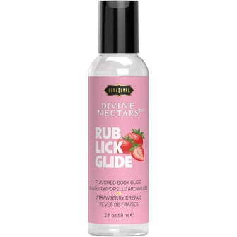 Lubrifiant cu aromă KAMASUTRA Divine Nectars Strawberry Dreams, pe bază de apă, cu aromă de căpșuni, 60 ml