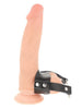 Inel pentru penis KINK, design din piele cu inele în formă de D, pentru jocuri erotice și BDSM, 18.5 x 3.3 cm, negru cu argintiu