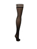 Dresuri sexy KIX’IES LOIS, cu cusătură pe spate și benzi anti-alunecare, negru, mărime C (L-XL) (model 1307C)
