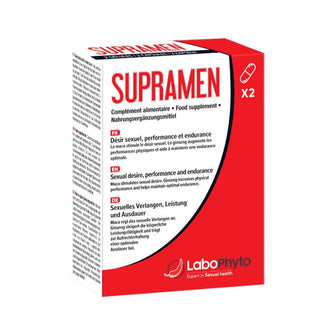 Capsule SUPRAMEN Sexual Power 4 in 1, Labophyto, potenta, erectie, intarziere ejaculare, libido, 2 capsule