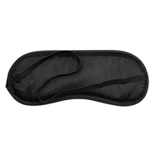 Set 3 accesorii bondage LATETOBED, BDSM Line, catușe pufoase, mască din satin "Be Naughty", pene pentru stimulare senzorială, negru