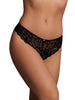 Chilot tanga LE DÉSIR BY SHOTS Claire Elastic Lace Brief, design din dantelă cu decupaj în spate, culoare negru, mărime universală