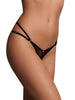 Chilot tanga LE DÉSIR BY SHOTS Ella Elastic Mesh Thong, design din plasă cu bretele subțiri, culoare negru, mărime universală