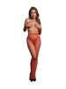Dresuri tip plasă LE DÉSIR BY SHOTS Shimmering Cut-Out Thights, design cu decupaje pe șolduri și sclipi auriu, culoarea roșu, mărime universală, model C0709