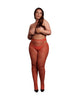Dresuri tip plasă LE DÉSIR BY SHOTS Shimmering Cut-Out Thights, design cu decupaje pe șolduri și sclipi auriu, culoarea roșu, mărime plus-size, model C0820