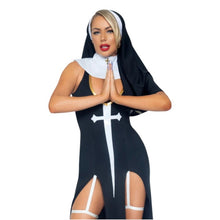 Lenjerie erotică LEG AVENUE Sultry Sinner Dress, rochie roleplay călugăriță, culoare negru, mărimea S