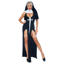 Lenjerie erotică LEG AVENUE Sultry Sinner Dress, rochie roleplay călugăriță, culoare negru, mărimea S