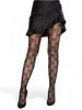 Dresuri sexy LEG AVENUE Fishnet Tights with Bow, design cu plasă și funde, negru, mărime universală (9236)