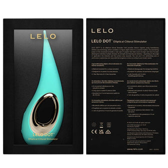 Stimulator clitoris LELO DOT AQUA, din silicon moale, cu mișcări inovatoare în formă de 8, 8 funcții de vibrație, albastru