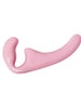 Dildo dublu LOLA NATURAL Sensation, strap-on fără ham, din TPE moale, culoare roz, lungime 23.5 cm