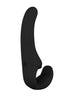 Dildo dublu LOLA NATURAL Temptation, strap-on fără ham, din silicon moale, culoare negru, lungime 23.5 cm
