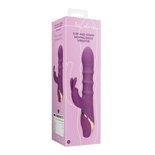 Vibrator rabbit LOVELINE 3 Up-and-Down Moving Rings Vibrator, cu 3 inele mișcătoare, 13 funcții de vibrație, mov
