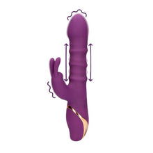 Vibrator rabbit LOVELINE 3 Up-and-Down Moving Rings Vibrator, cu 3 inele mișcătoare, 13 funcții de vibrație, mov