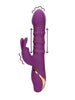 Vibrator rabbit LOVELINE 3 Up-and-Down Moving Rings Vibrator, cu 3 inele mișcătoare, 13 funcții de vibrație, mov