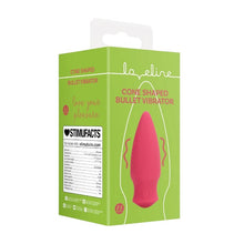 Stimulator clitoris LOVELINE Cone Shaped Bullet Vibrator, 12 funcții de vibrație, rezistent la apă, lungime 7.7 cm, roz