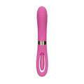 Vibrator dublu LOVELINE Double-Sided Flapping and G-Spot Vibrator, cu funcție de lovituri ritmice, 20 funcții de vibrație, roz