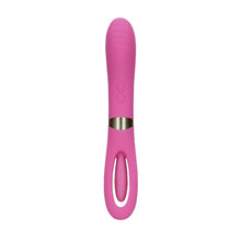 Vibrator dublu LOVELINE Double-Sided Flapping and G-Spot Vibrator, cu funcție de lovituri ritmice, 20 funcții de vibrație, roz