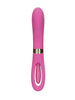 Vibrator dublu LOVELINE Double-Sided Flapping and G-Spot Vibrator, cu funcție de lovituri ritmice, 20 funcții de vibrație, roz